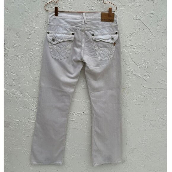 Guess Jeans Mens Falcon Style Boot Cut Jeans White Size 30 - Picture 8 of 12